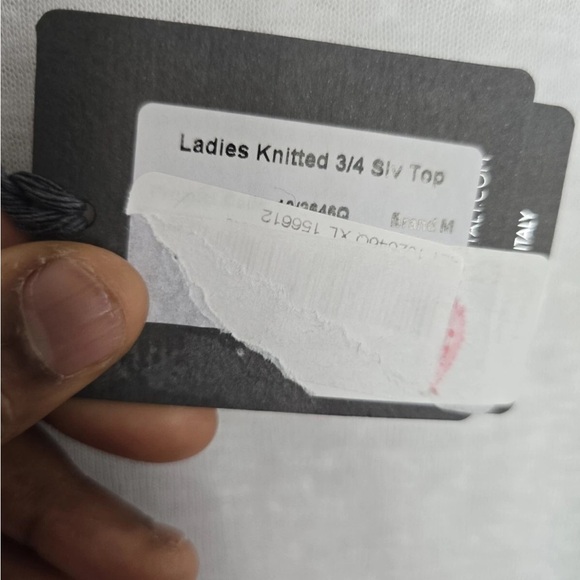 $88 JM Blouse Womens XL White Flutter 3/4 Sleeve Liquid Knit Angel Minimalist - Picture 7 of 12